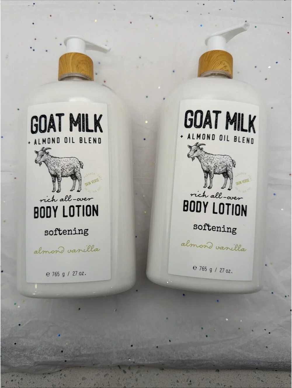 Home & Body Goat Milk Lotion Almond Vanilla 2 Pack 27oz Almond Oil Body Cream